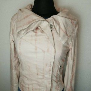 BLANKNYC Drape Front Faux Suede Moto Jacket  Mediu